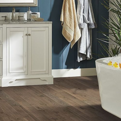 Ultrawood hardwood flooring in bathroom